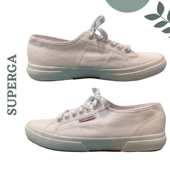 Superga Women’s White Classic 2750 Canvas Sneakers | Timeless Style Size 10 - Picture 3 of 10